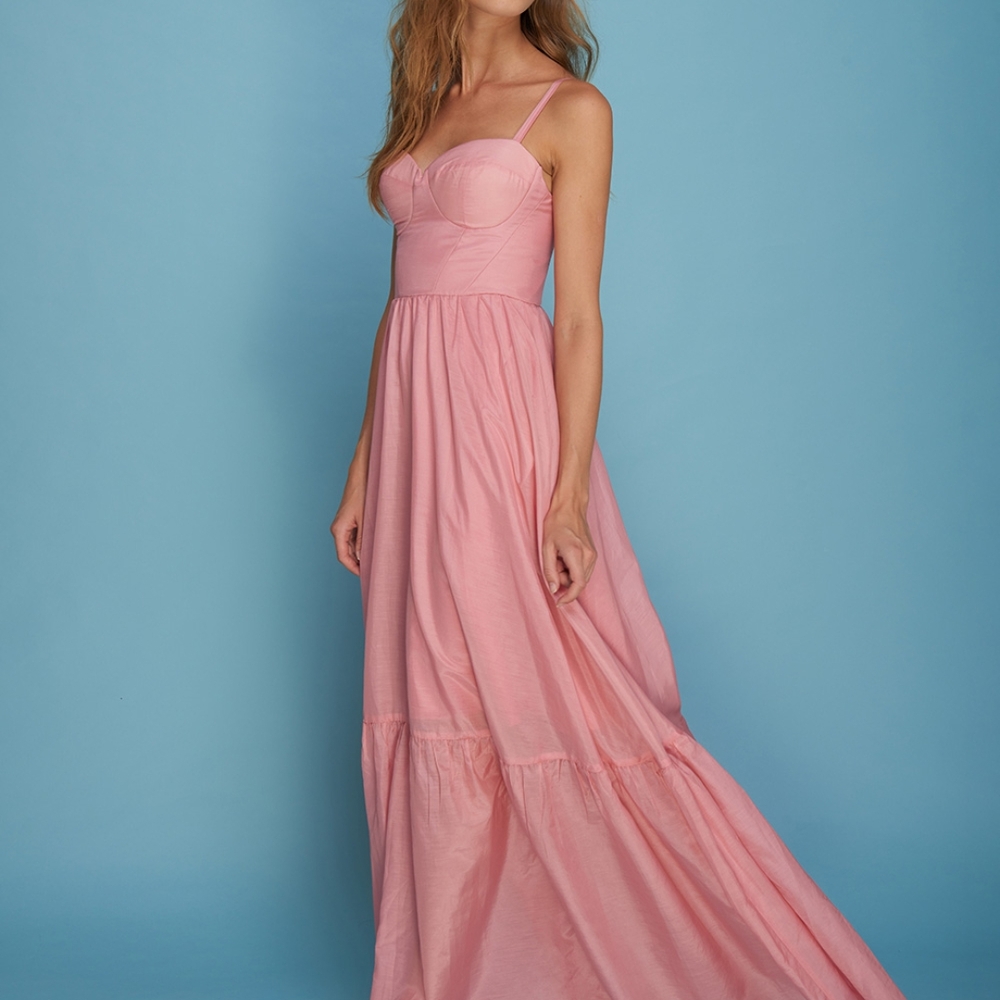 Elegant Pink Maxi Dress